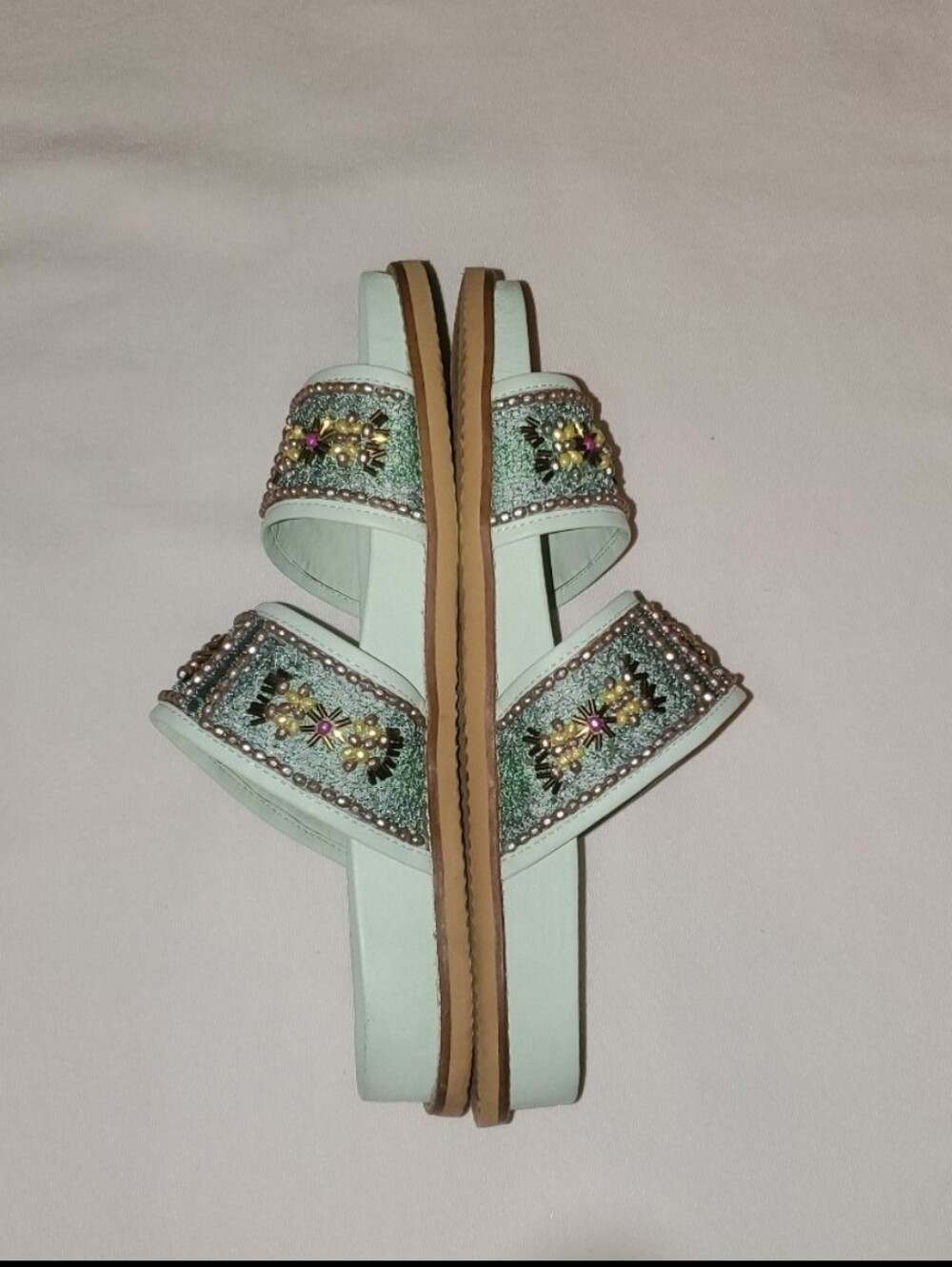 Sam Edelman Sandals Size 10 Leather Sandals Size 10 Sam Edelman Otto Sandal Mint - Picture 4 of 12